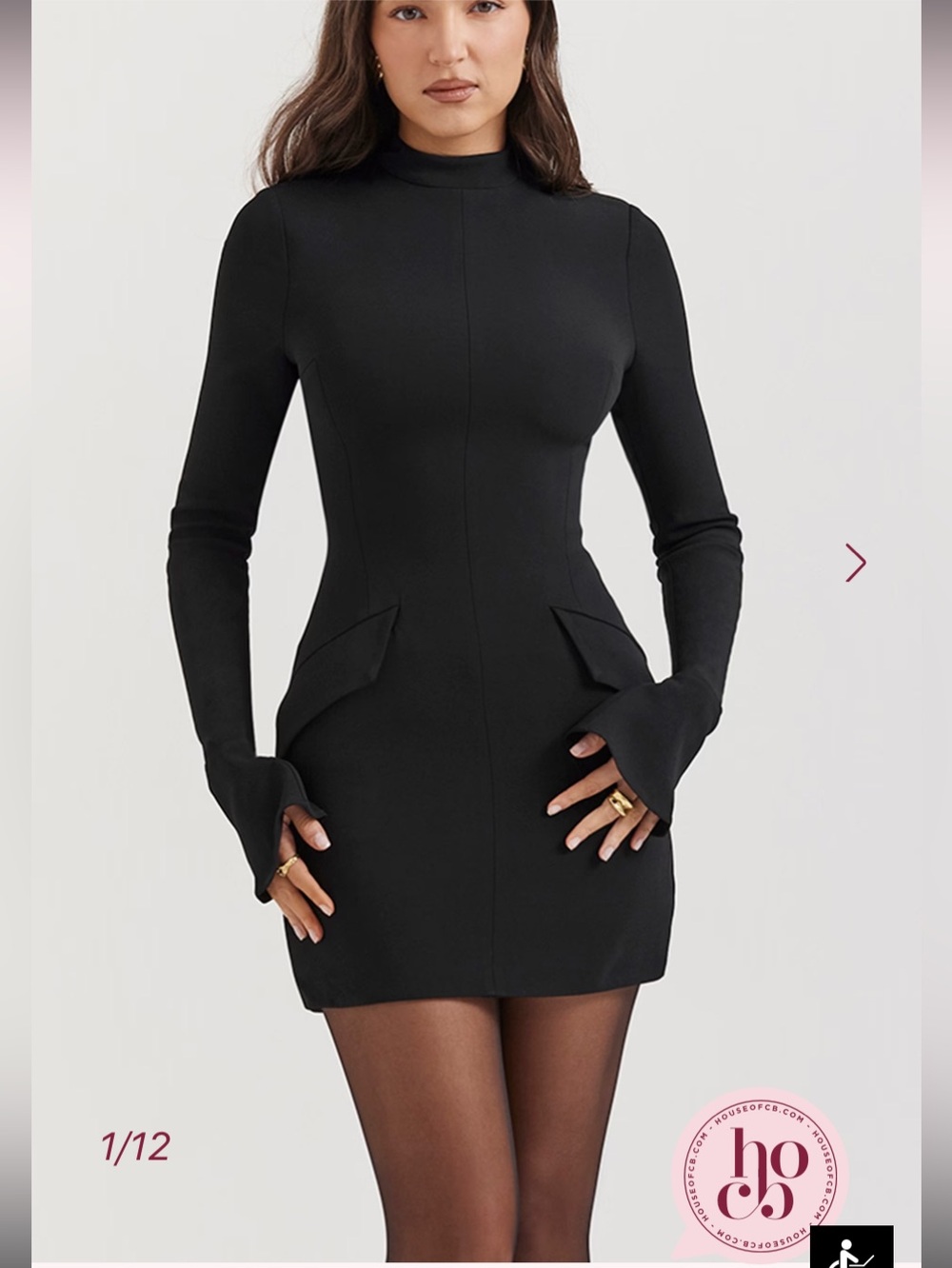 MAHALIA
Black Mini Dress
USD $269
